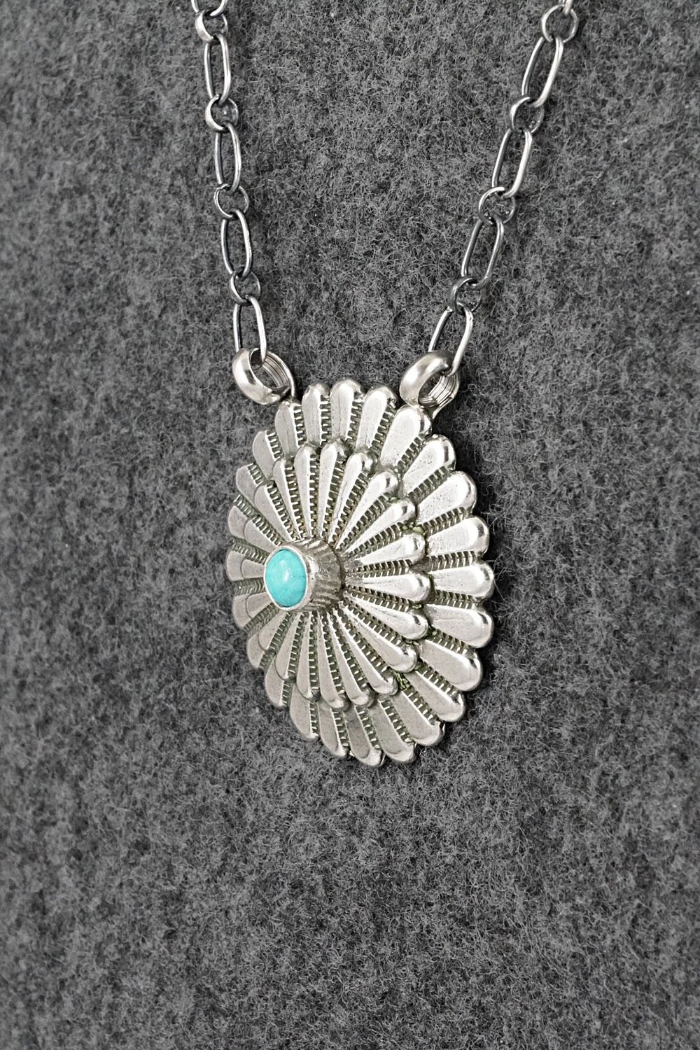 Turquoise & Sterling Silver Necklace - Sheldon Mariano