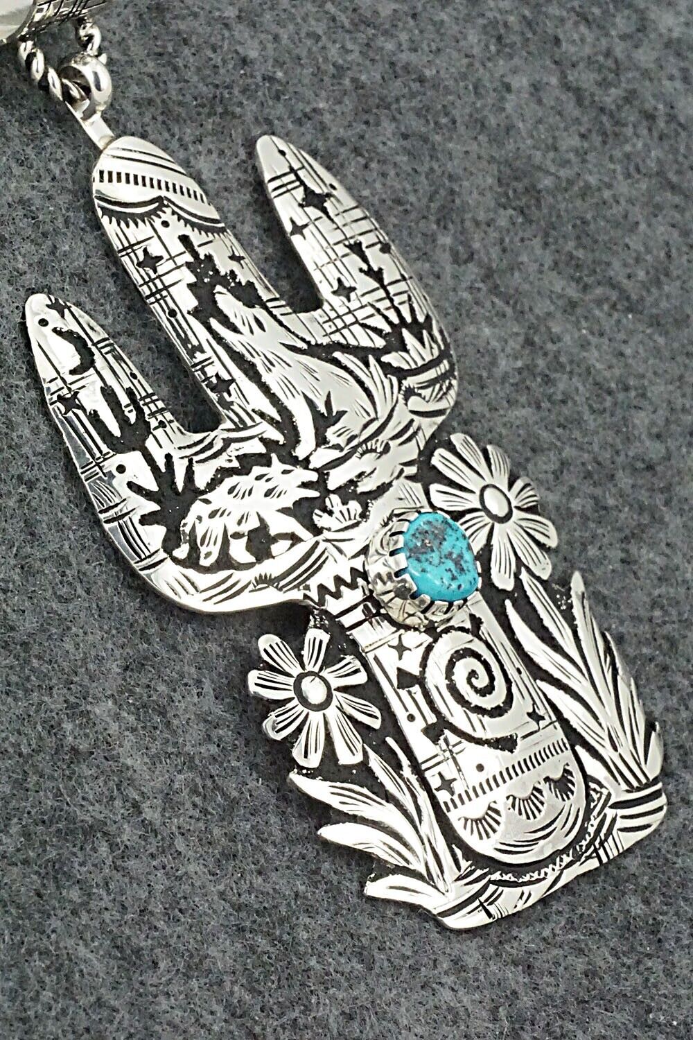 Turquoise & Sterling Silver Pendant - Richard Singer