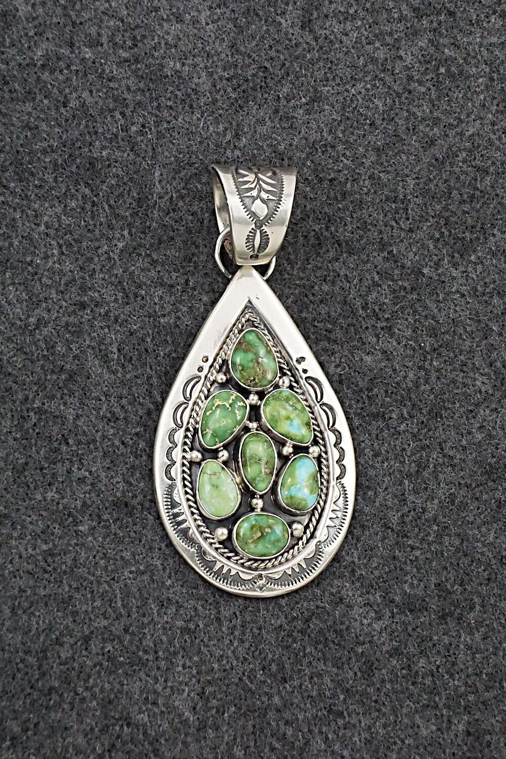 Turquoise & Sterling Silver Pendant - Samuel Yellowhair