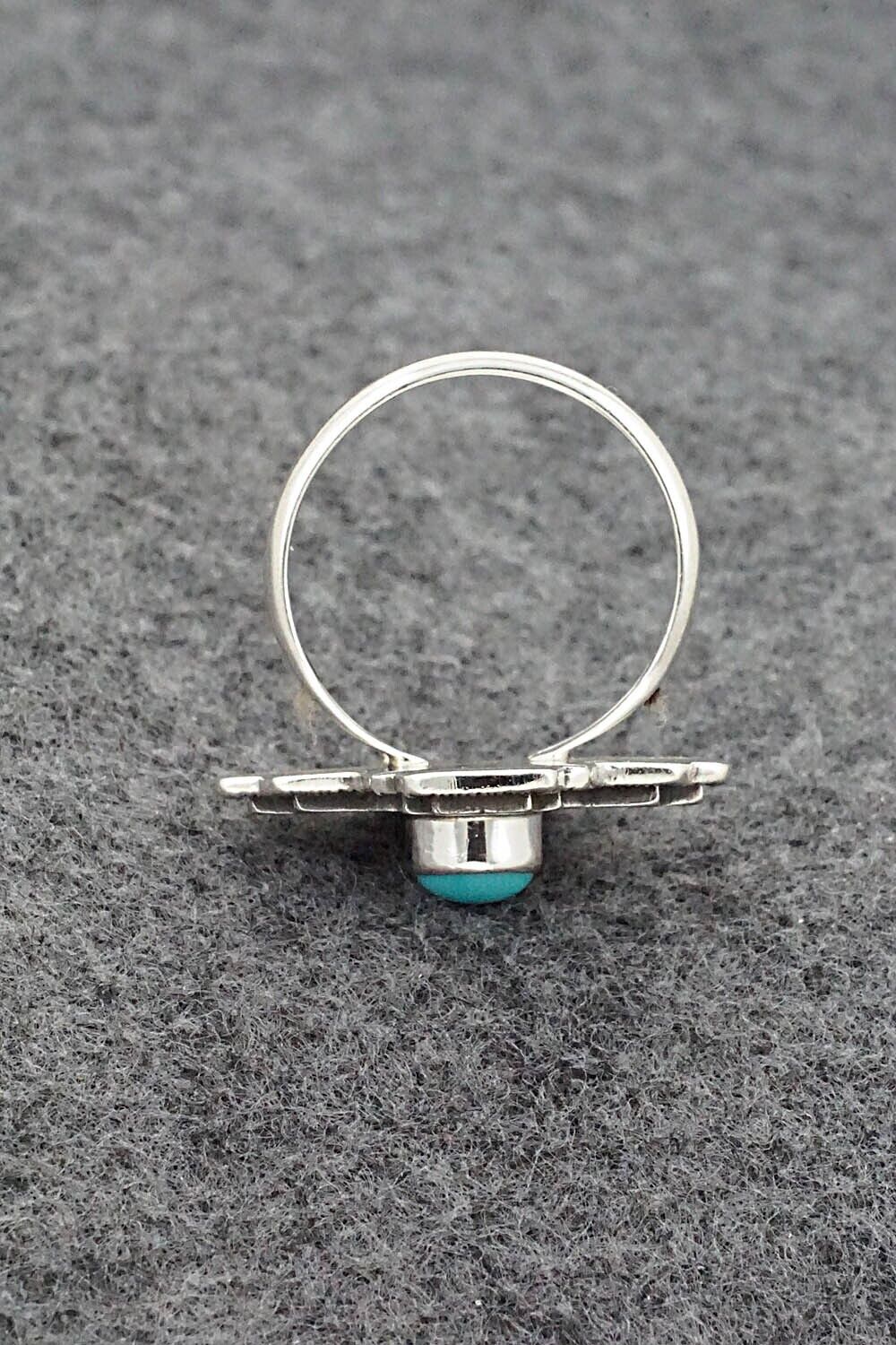 Turquoise and Sterling Silver Ring - Hiram Largo - Size 9.25