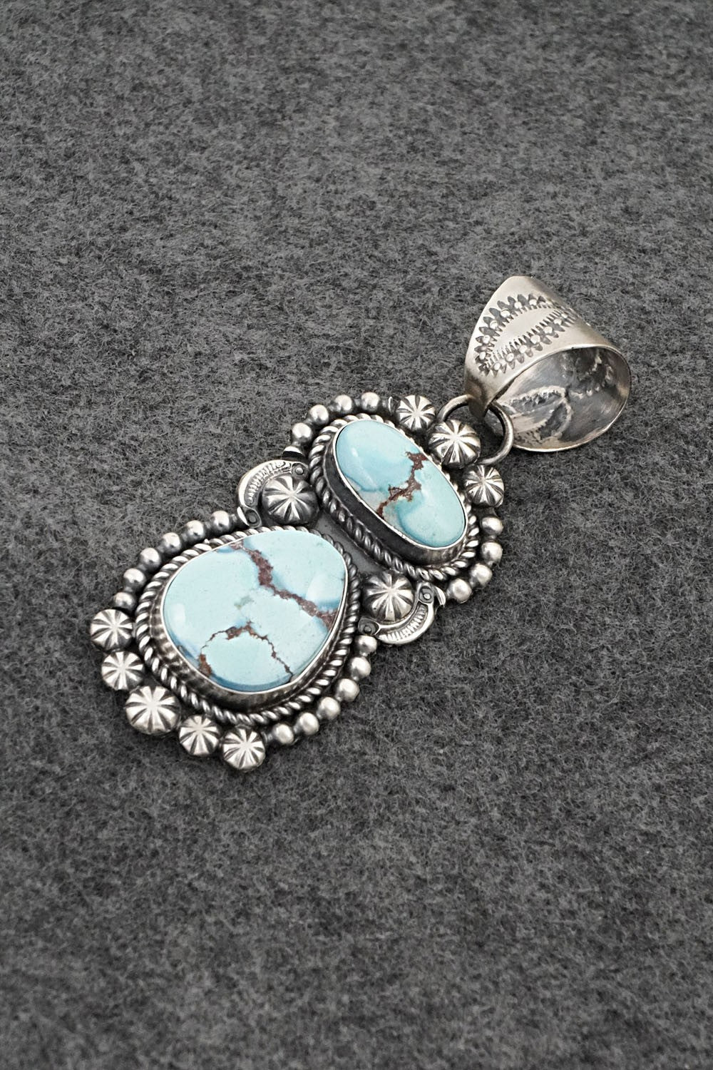 Turquoise & Sterling Silver Pendant - Jeff James Jr.