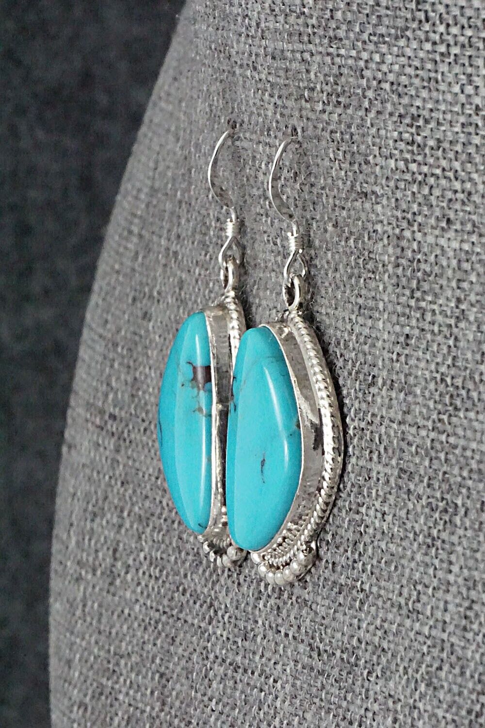 Turquoise & Sterling Silver Earrings - Verley Betone