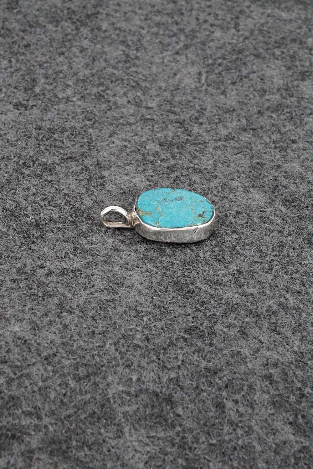 Turquoise & Sterling Silver Pendant - Ernest Hawthorne
