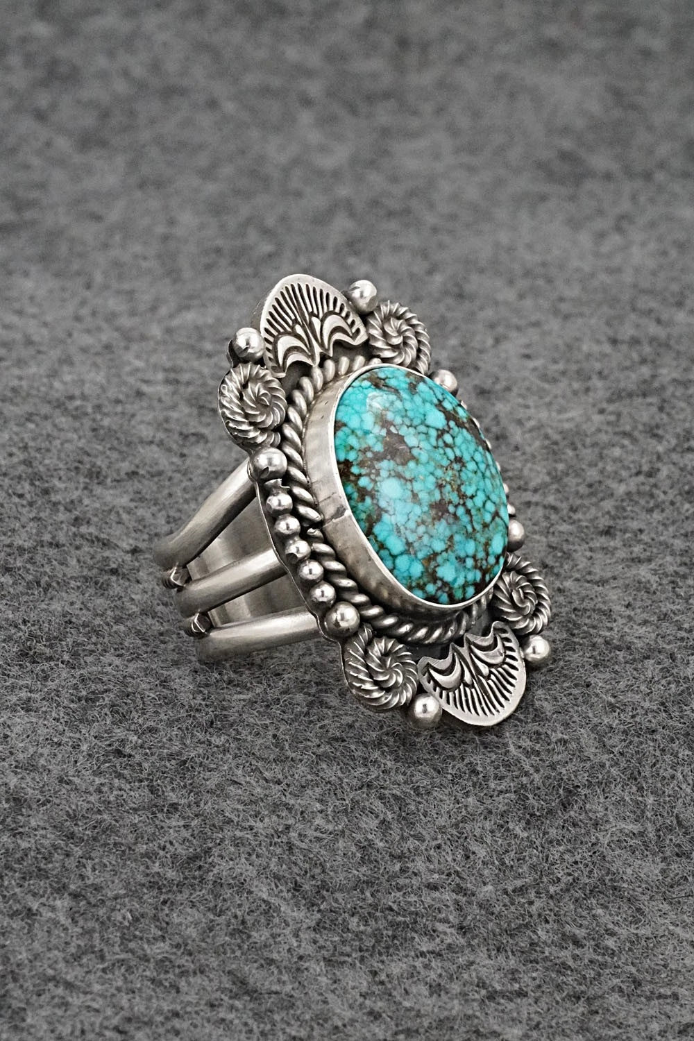 Turquoise & Sterling Silver Ring - Michael Calladitto - Size 9
