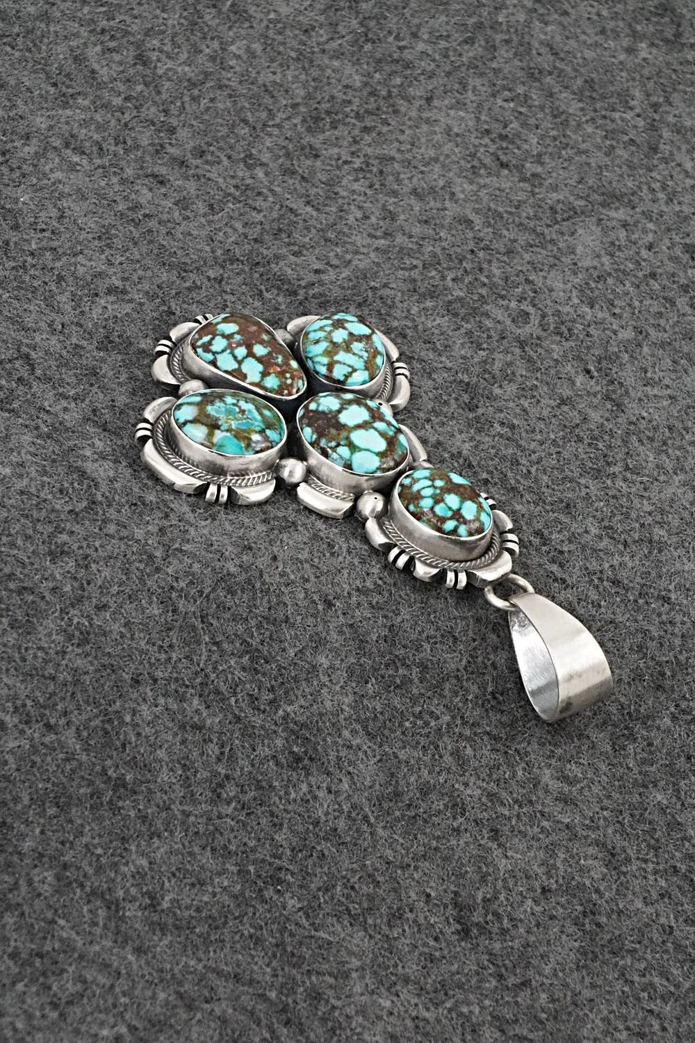 Turquoise & Sterling Silver Pendant and Earrings Set - Mark Yazzie