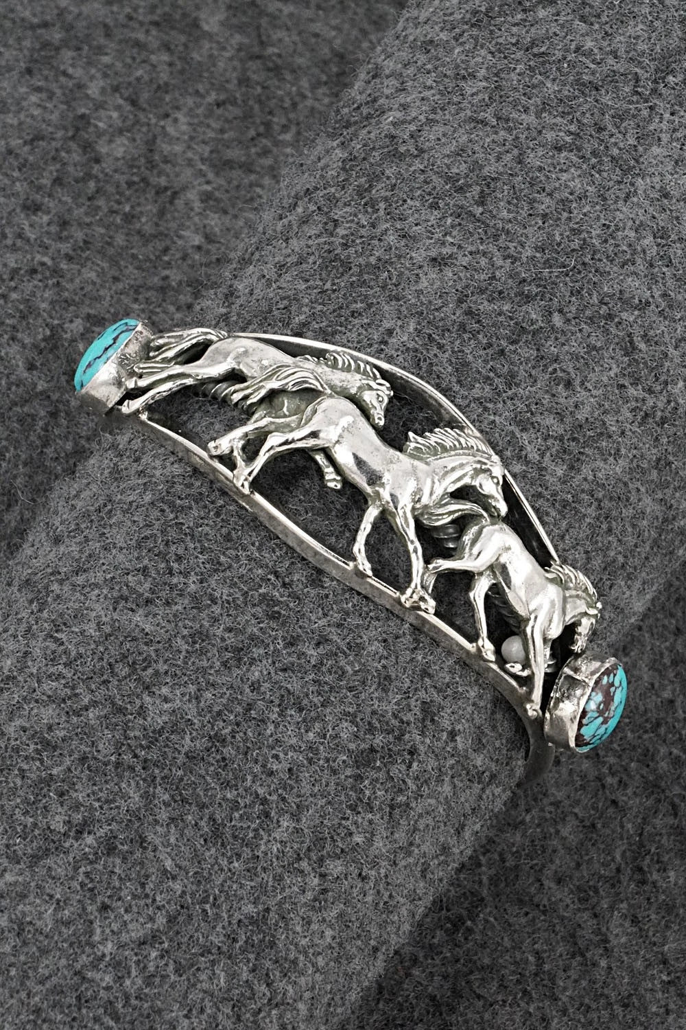 Turquoise & Sterling Silver Bracelet - Bobby Platero