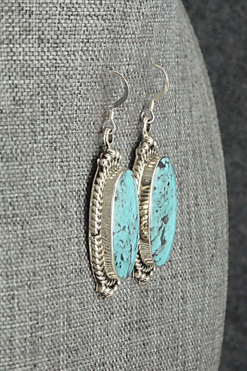 Turquoise & Sterling Silver Earrings - Gregg Yazzie