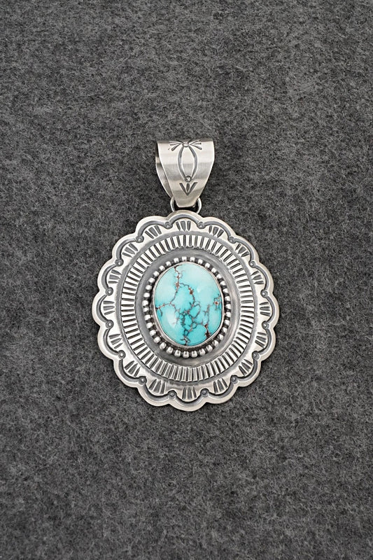 Turquoise & Sterling Silver Pendant - Arnold Blackgoat