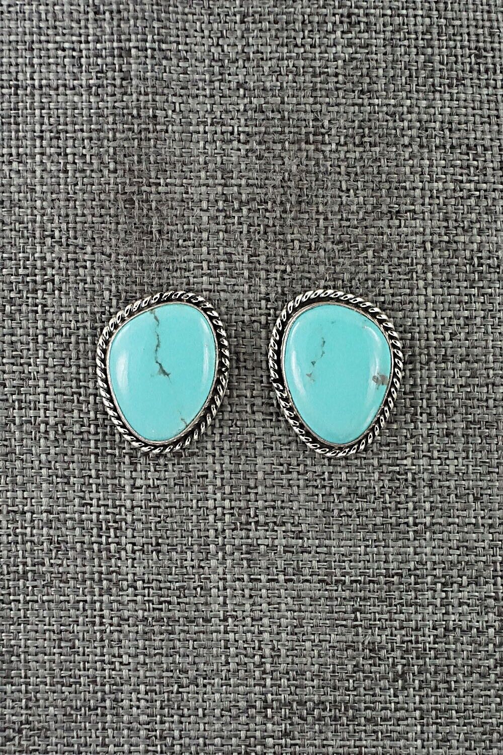 Turquoise & Sterling Silver Earrings - Marco Begaye