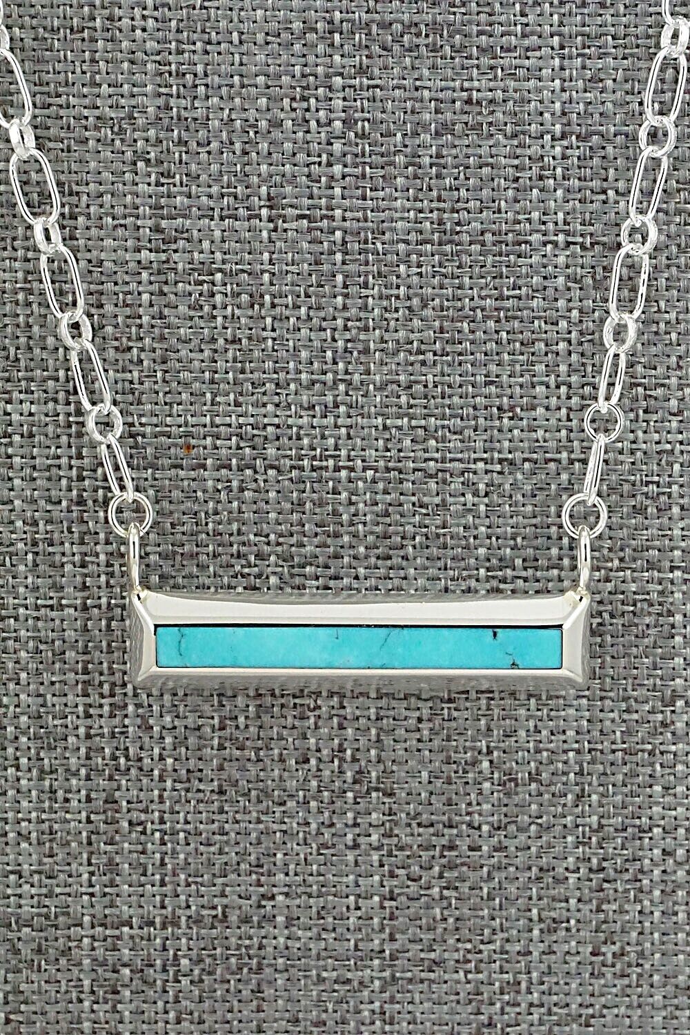 Turquoise & Sterling Silver Necklace - Troy Natachu