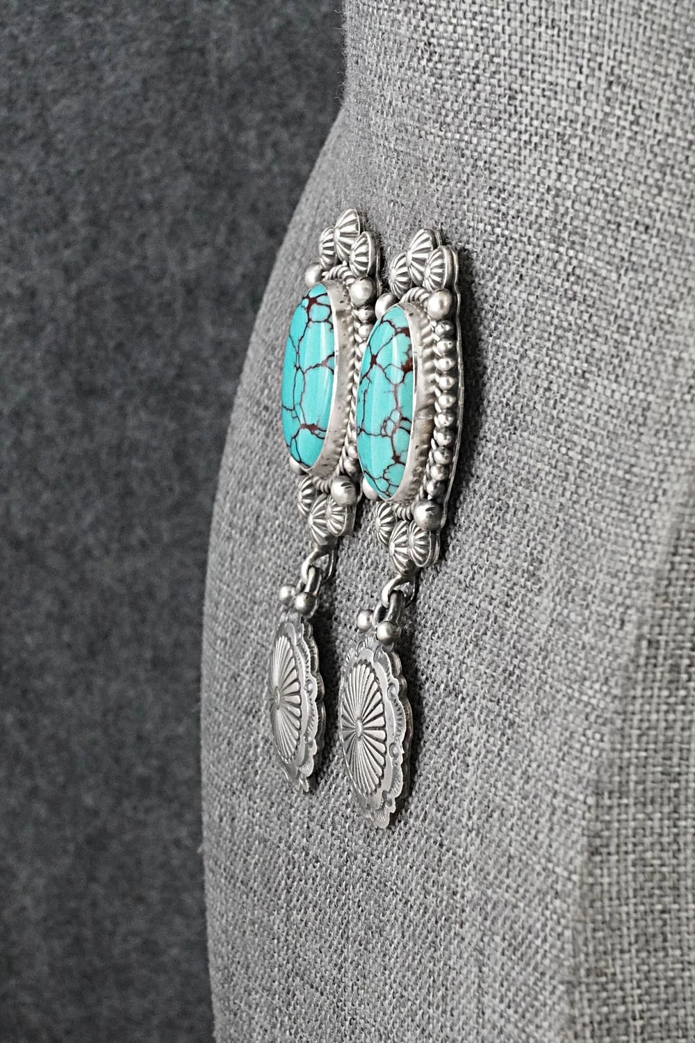 Turquoise & Sterling Silver Earrings - Michael Calladitto
