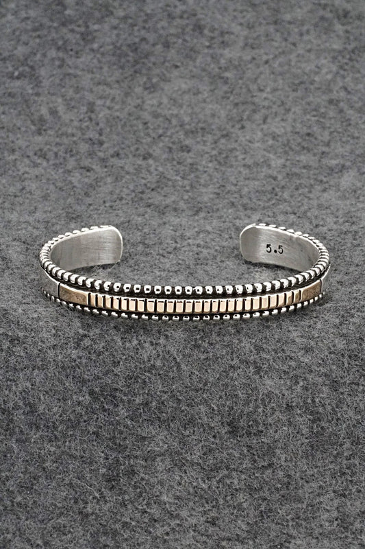 Sterling Silver and 14k Gold Bracelet - Jonathan Nez
