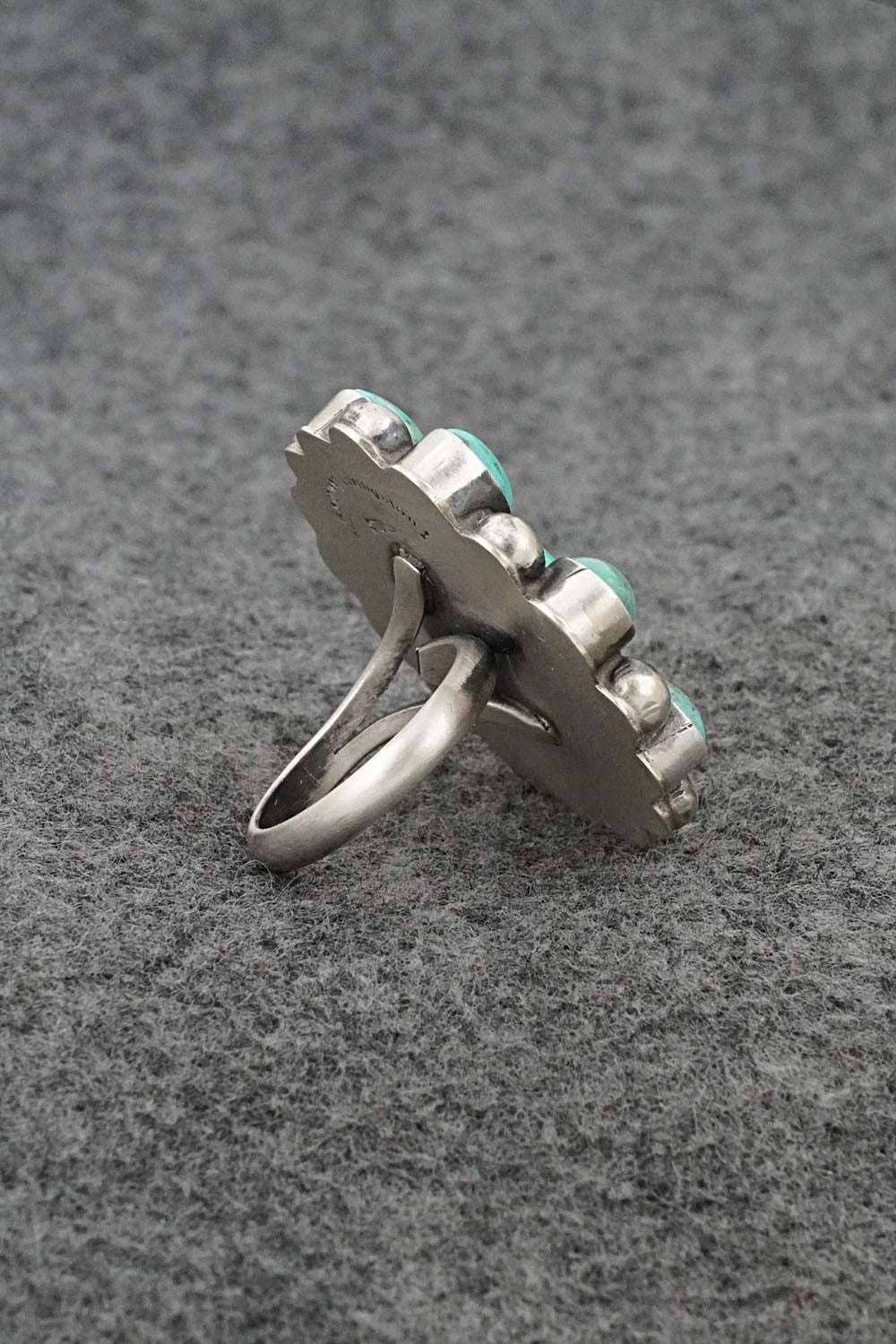 Turquoise & Sterling Silver Ring - Kathleen Livingston - Size Adjustable