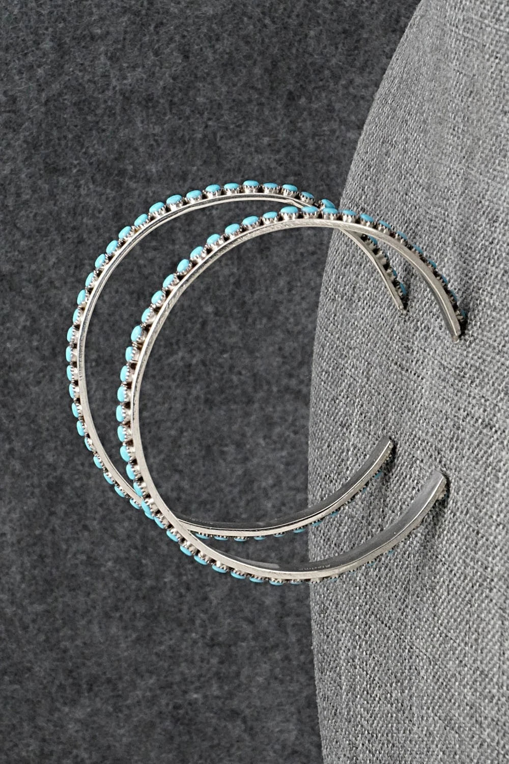 Turquoise & Sterling Silver Earrings - Lois Tzuni