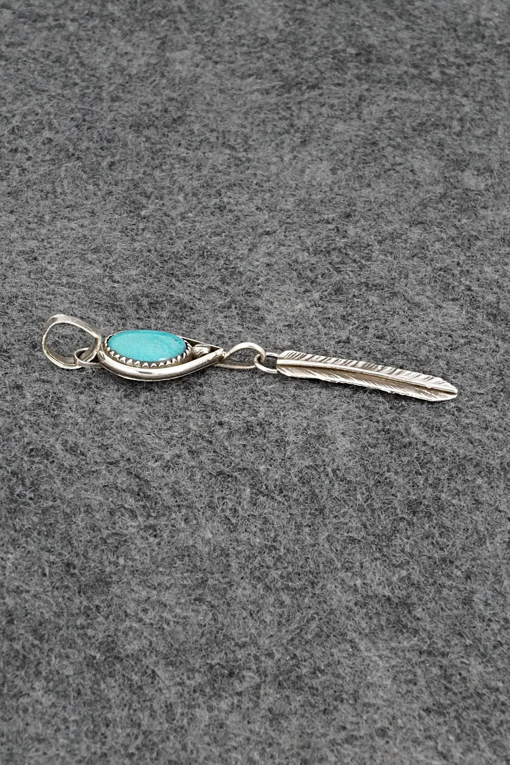 Turquoise & Sterling Silver Pendant - Priscilla Reeder
