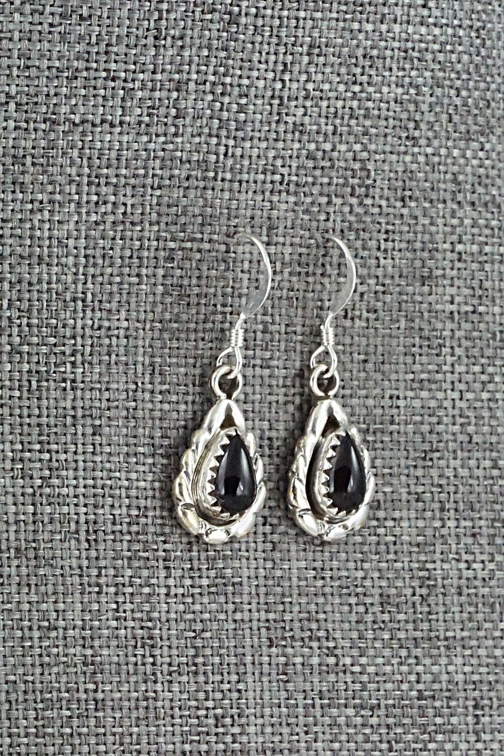 Onyx & Sterling Silver Earrings - Annie Spencer