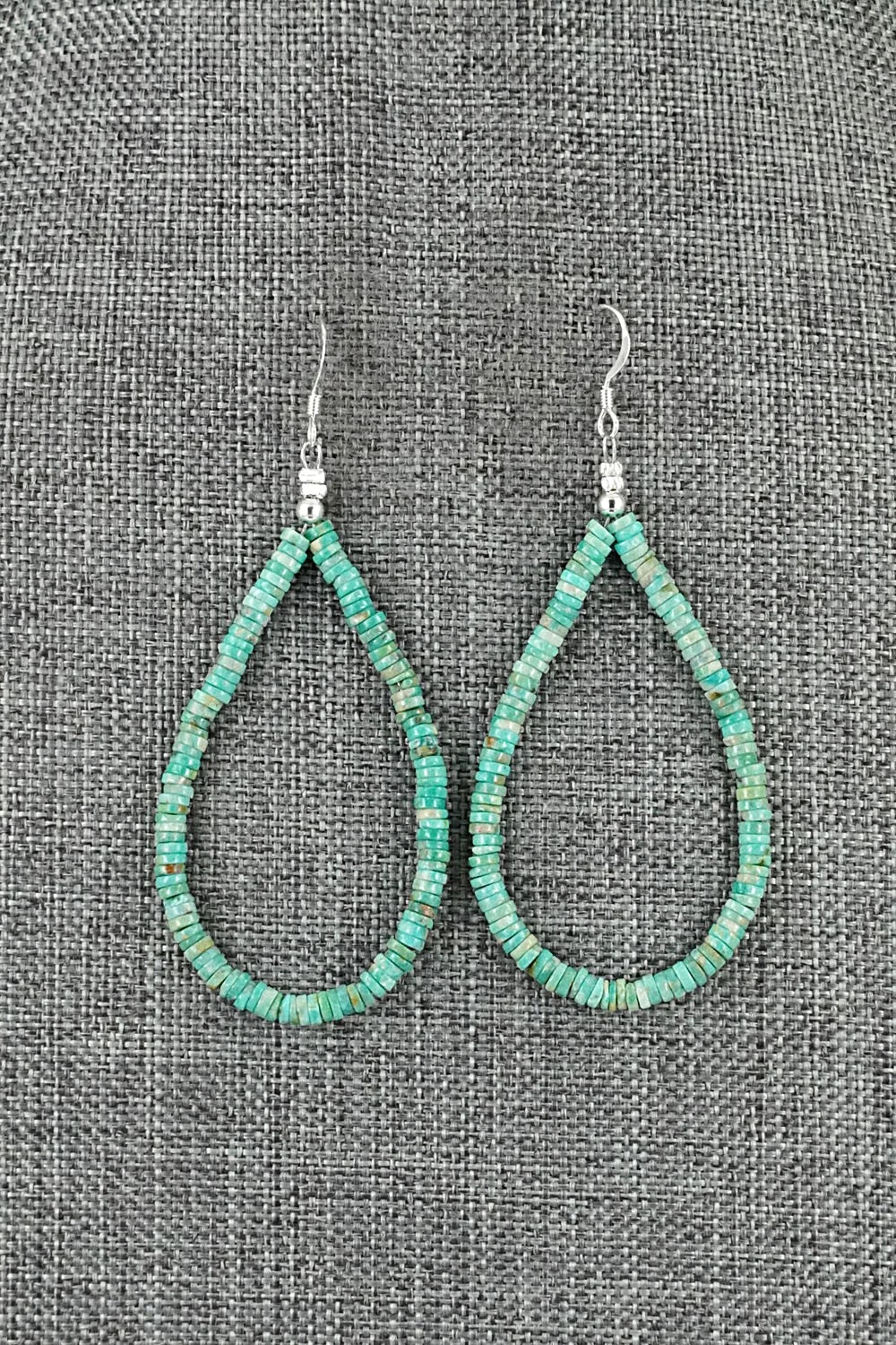 Turquoise & Sterling Silver Earrings - Doreen Jake