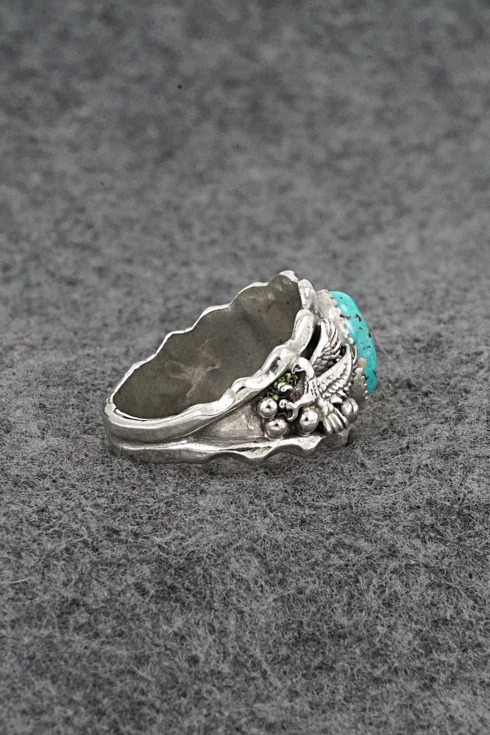 Turquoise & Sterling Silver Ring - Genevieve Francisco - Size 12