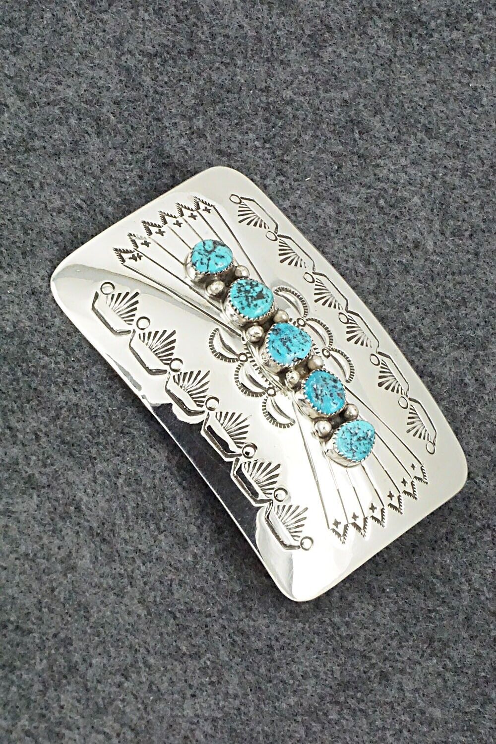Turquoise & Sterling Silver Belt Buckle - Jolene Begay