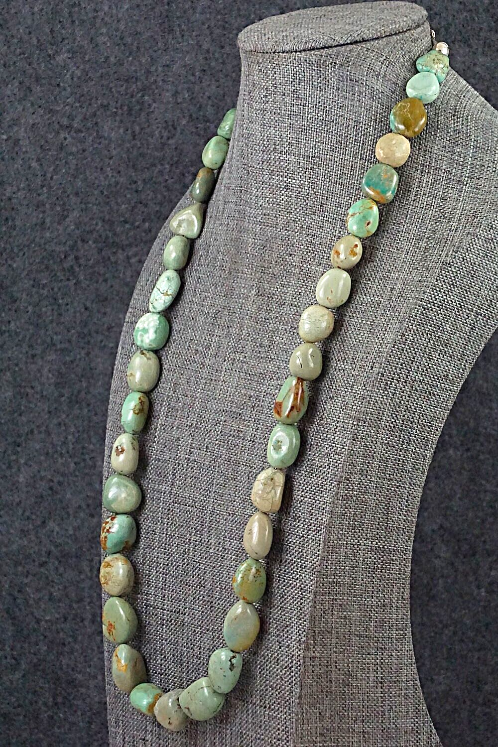 Turquoise & Sterling Silver Necklace 24" - Louise Joe