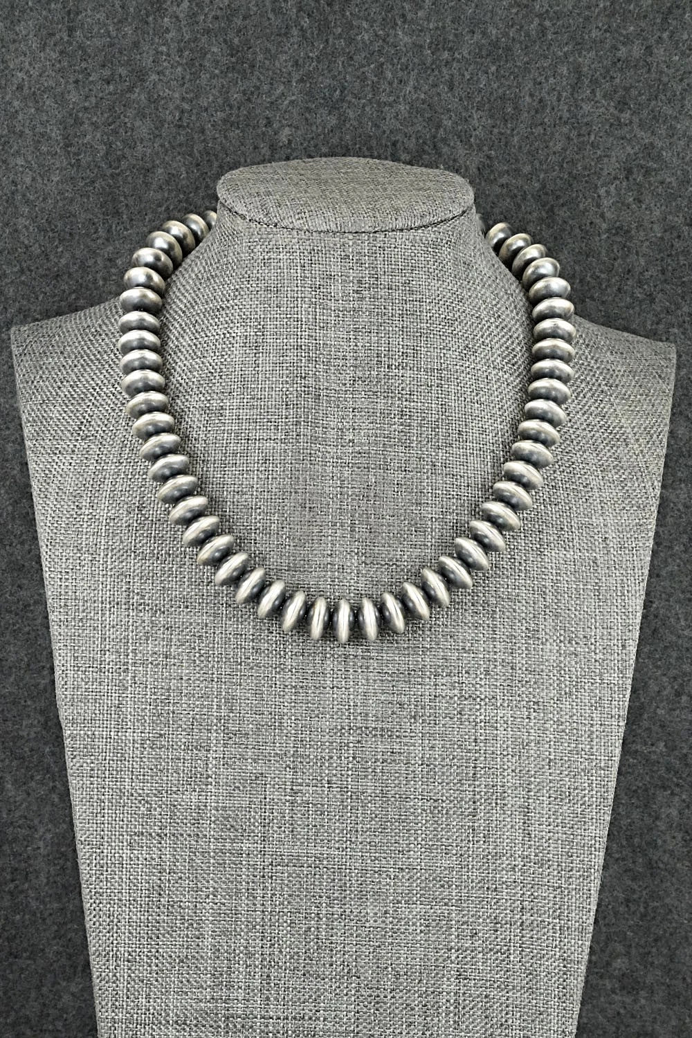 Sterling Silver Navajo Pearl Necklace 14" - Dorinda Mariano