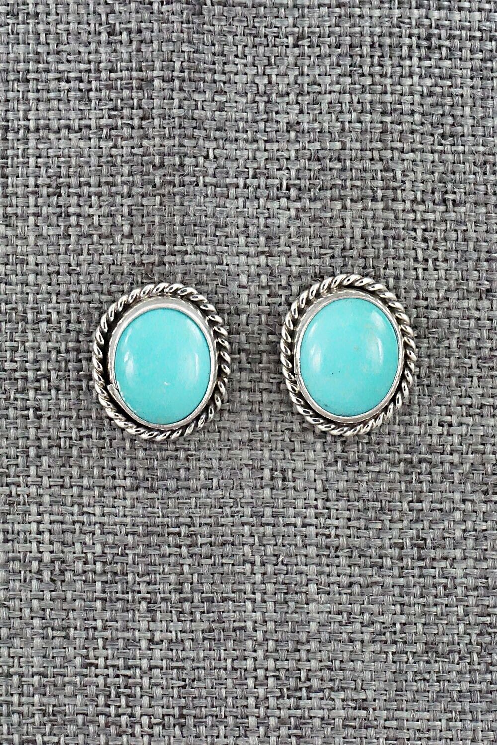 Turquoise & Sterling Silver Earrings - Marco Begaye