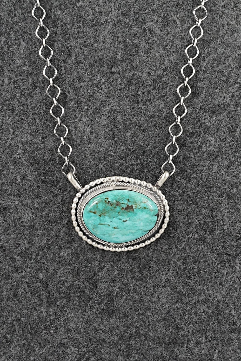 Turquoise & Sterling Silver Necklace - Darrin Livingston