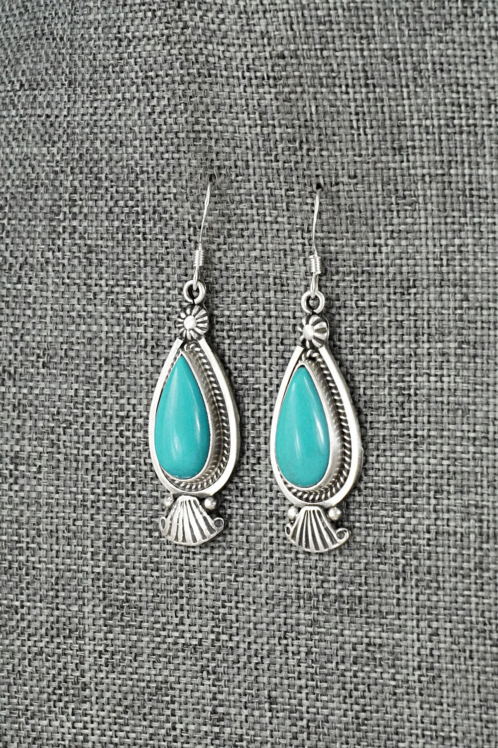 Turquoise & Sterling Silver Earrings - Verley Betone