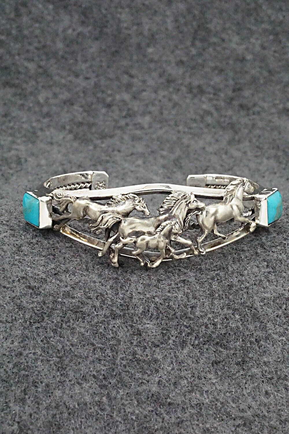 Turquoise & Sterling Silver Bracelet - Bobby Platero