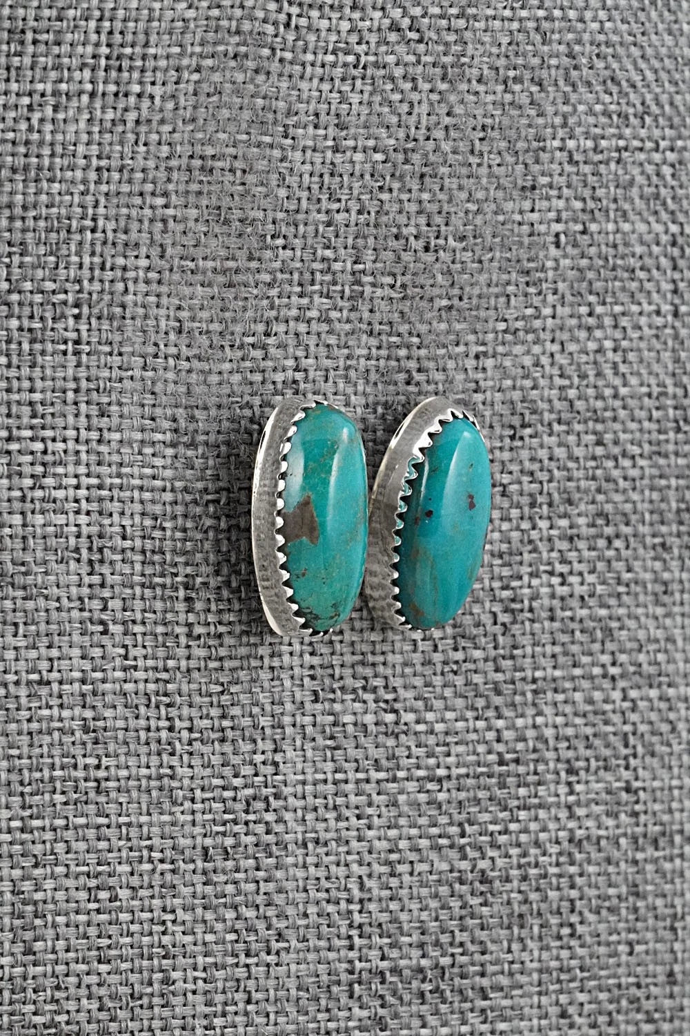 Turquoise & Sterling Silver Necklace and Earrings Set - Murray Hannaweeka