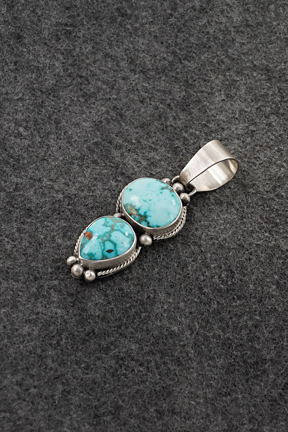 Turquoise & Sterling Silver Pendant - Bobby Johnson