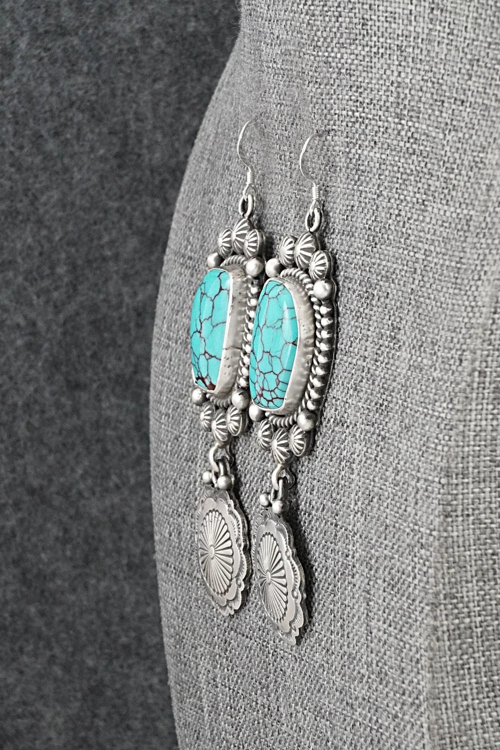 Turquoise & Sterling Silver Earrings - Michael Calladitto