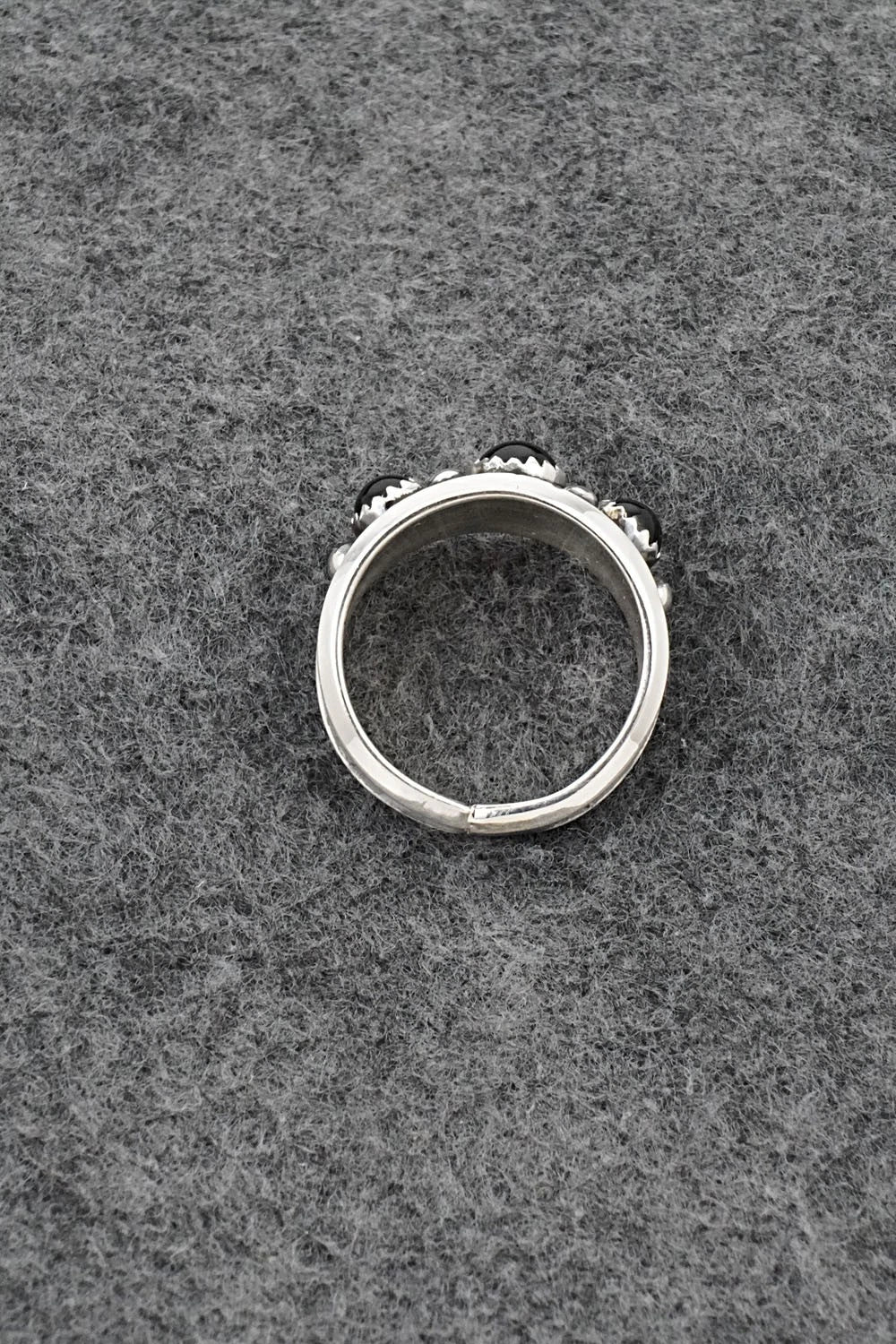 Onyx & Sterling Silver Ring - Paul Largo - Size 10