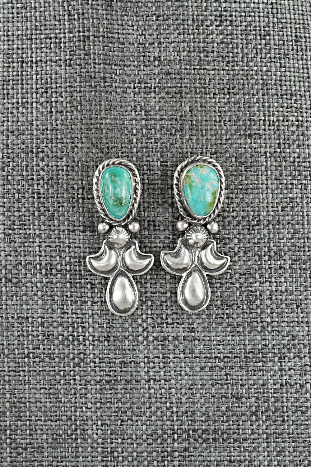 Turquoise & Sterling Silver Squash Blossom Set - Adrienne Gordon