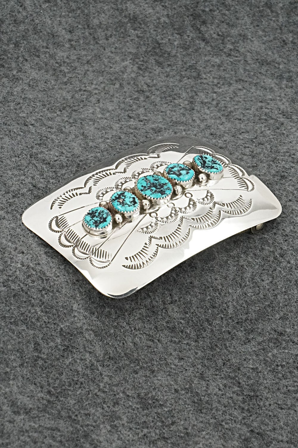 Turquoise & Sterling Silver Belt Buckle - Jolene Begay