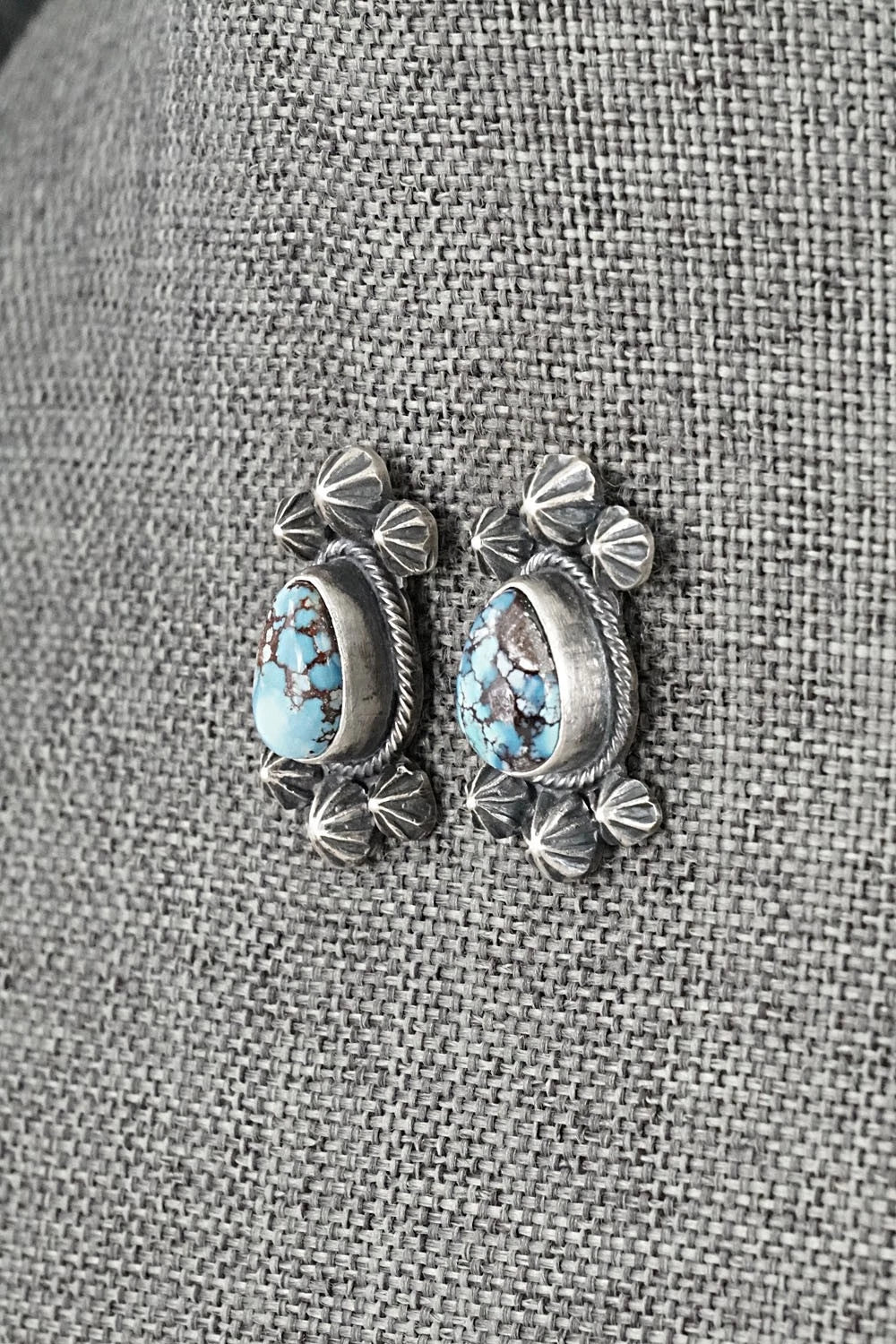 Turquoise & Sterling Silver Squash Blossom Set - Darrin Livingston
