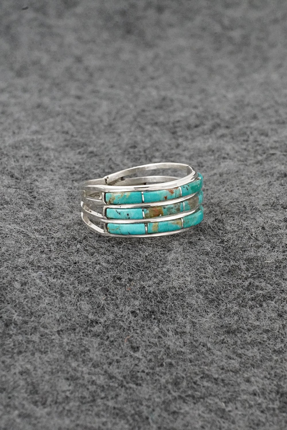Turquoise & Sterling Silver Ring - Jamie Johnson - Size 8.25