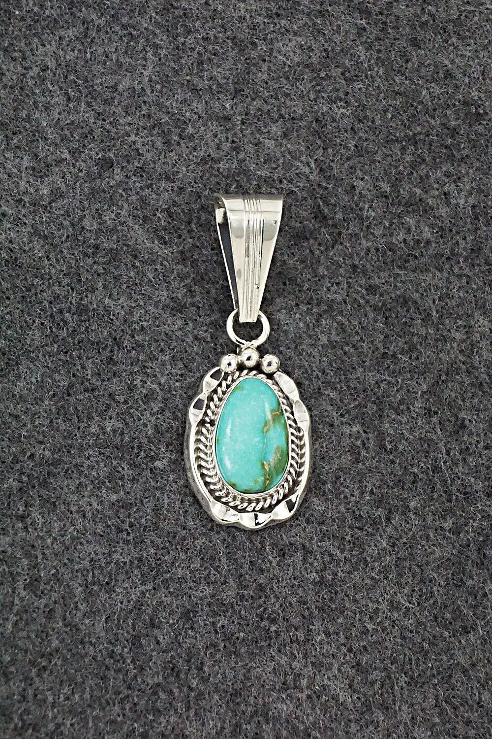 Turquoise & Sterling Silver Pendant - Samuel Yellowhair