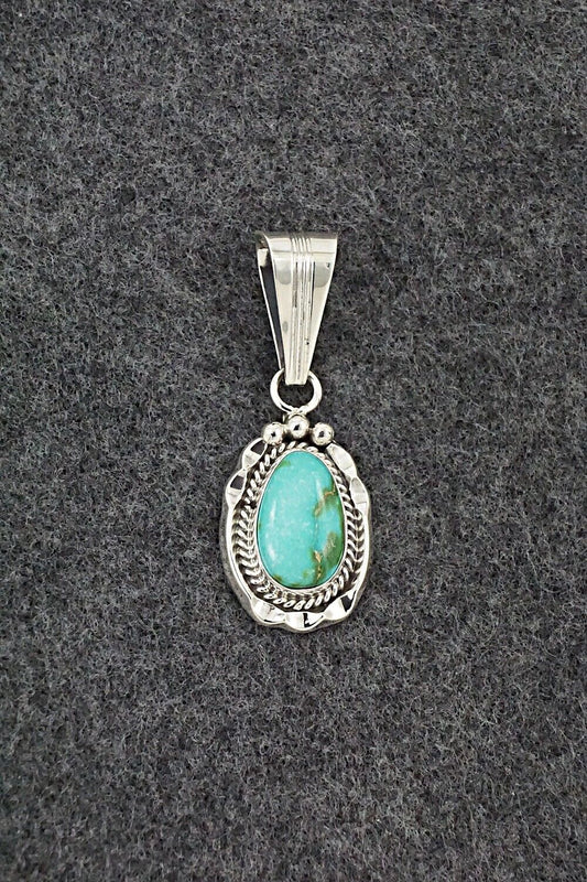 Turquoise & Sterling Silver Pendant - Samuel Yellowhair