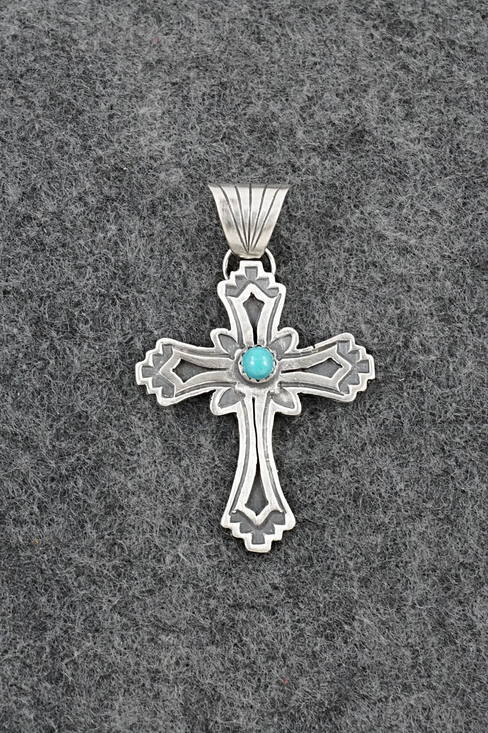 Turquoise & Sterling Silver Pendant - Robertson Martinez
