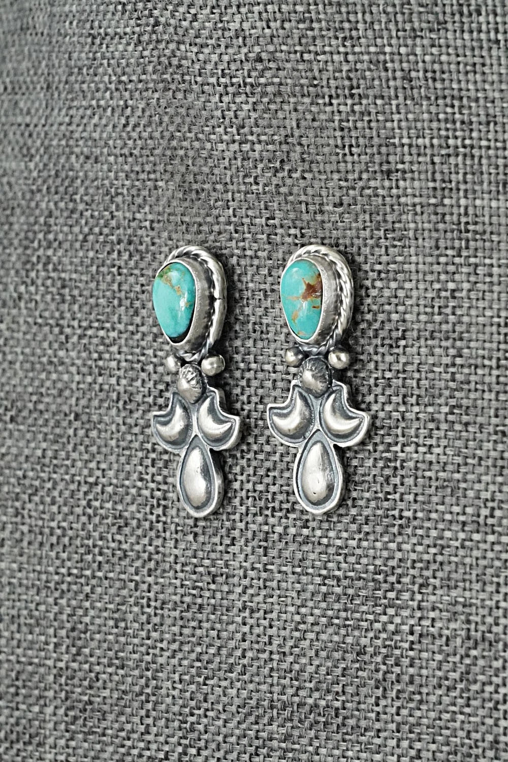 Turquoise & Sterling Silver Squash Blossom Set - Adrienne Gordon
