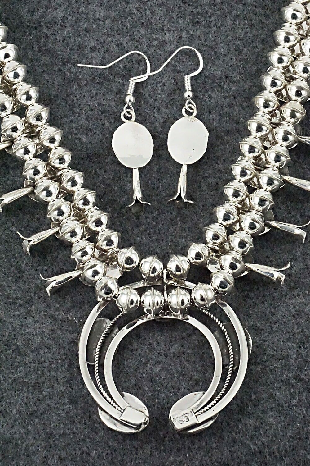 Turquoise & Sterling Silver Squash Blossom Set - Phil Garcia