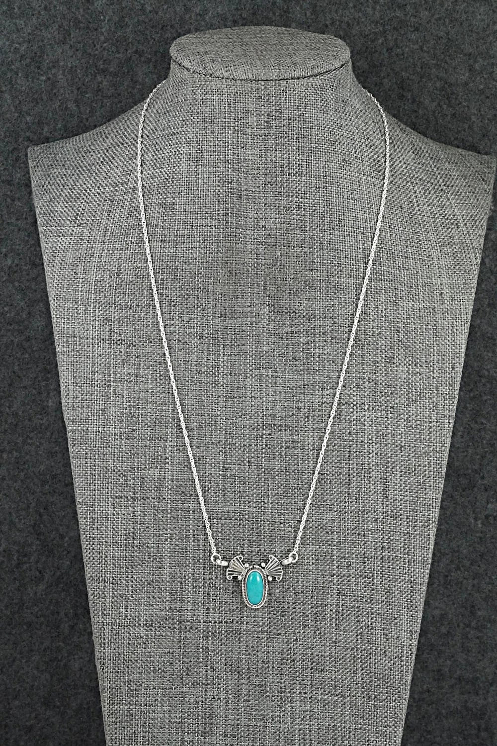 Turquoise & Sterling Silver Necklace - Verley Betone