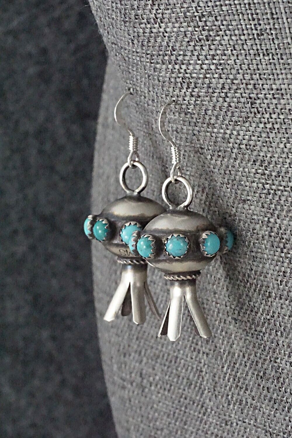 Turquoise & Sterling Silver Earrings - Monica Smith