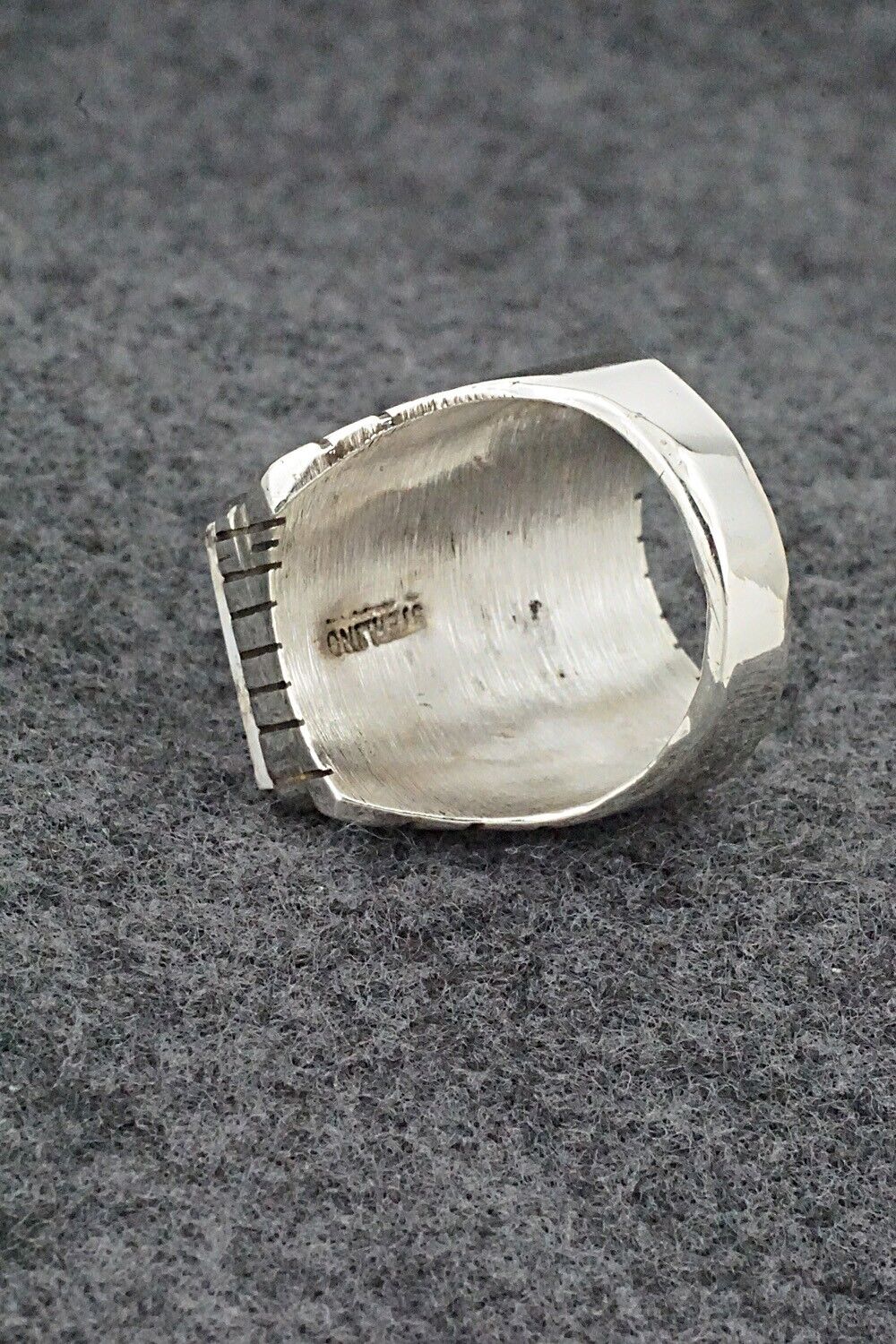 White Buffalo & Sterling Silver Ring - Trevor Jack - Size 9.5