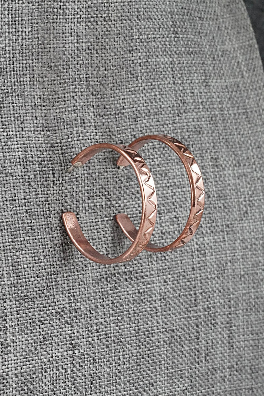 Copper Hoop Earrings - Elaine Tahe