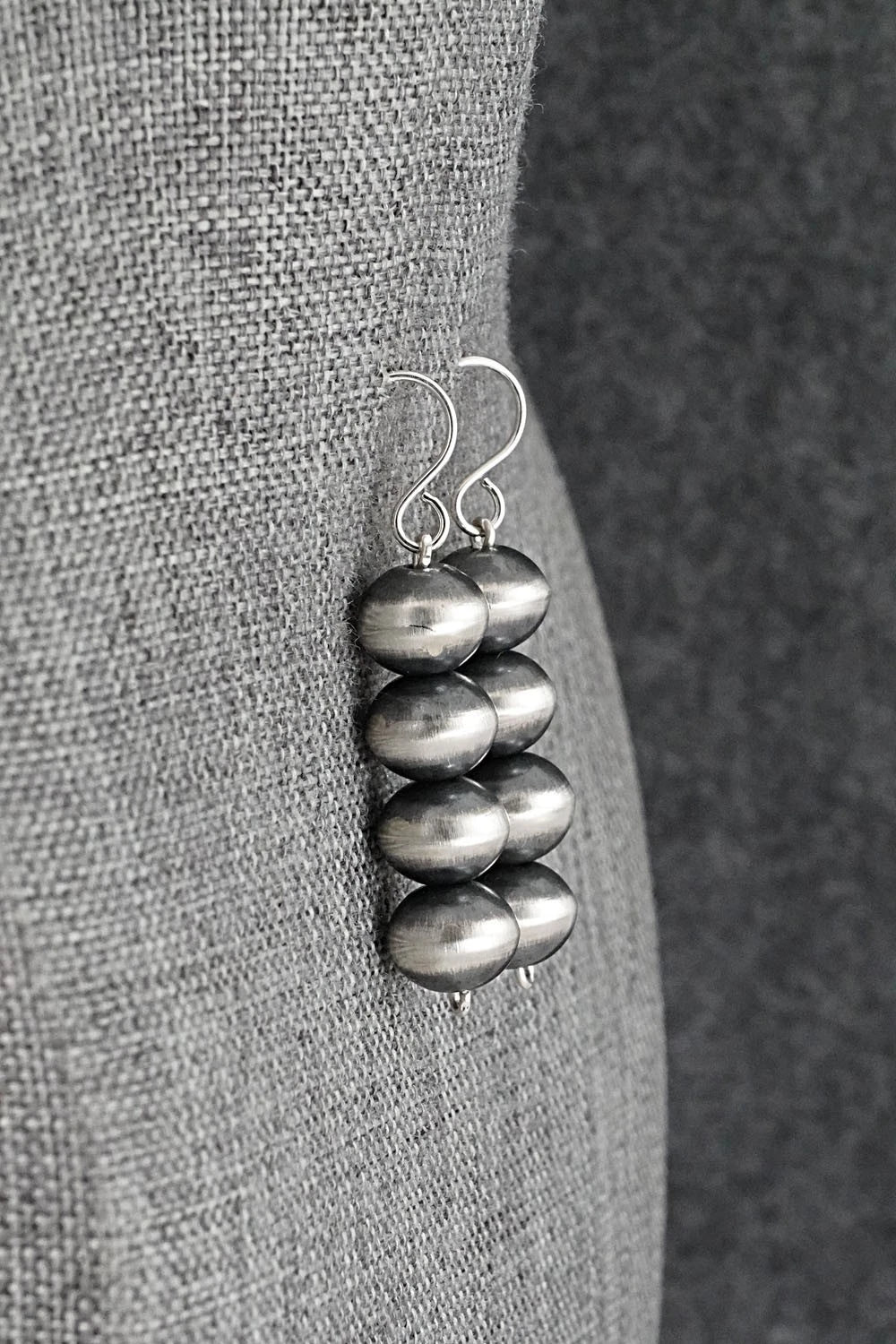 Sterling Silver Navajo Pearl Earrings - Crystal Haley