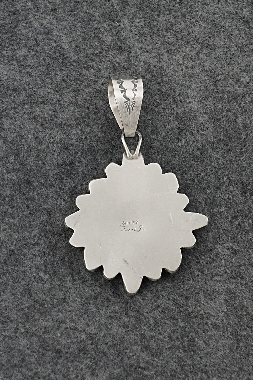 Turquoise & Sterling Silver Pendant - Travis Jim