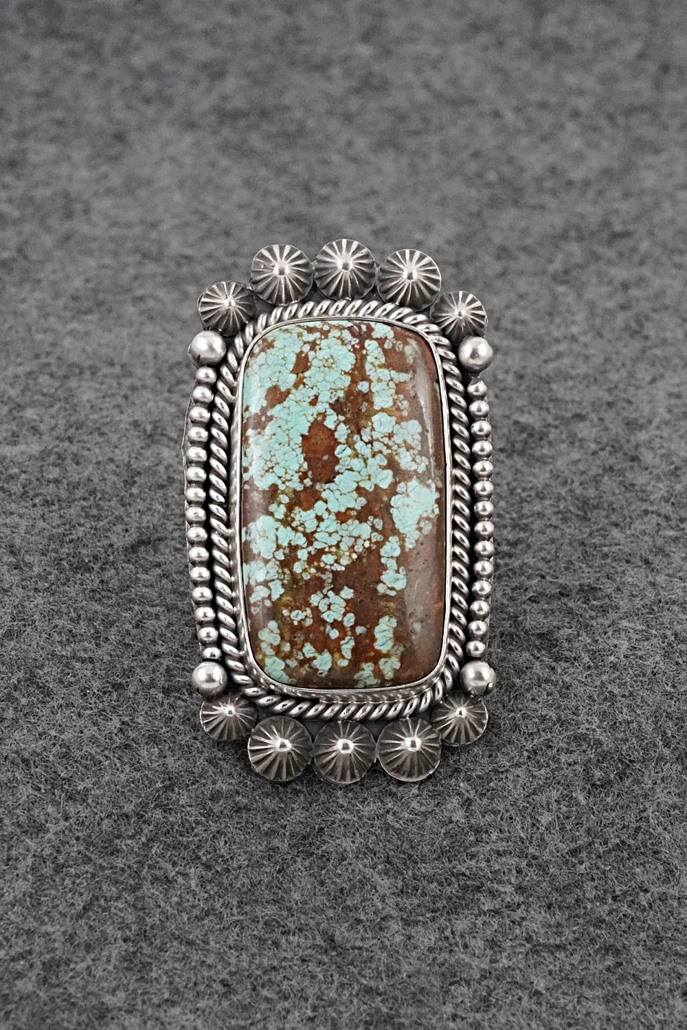 Turquoise & Sterling Silver Ring - Michael Calladitto - Size 7