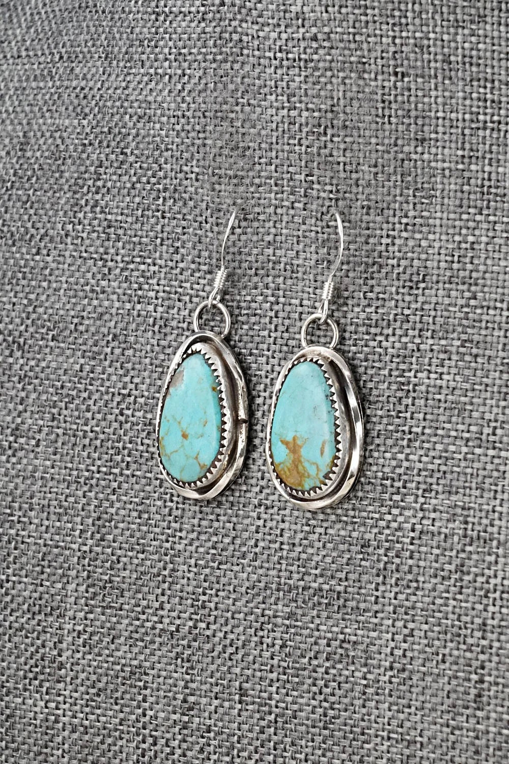 Turquoise & Sterling Silver Earrings - Ernest Hawthorne
